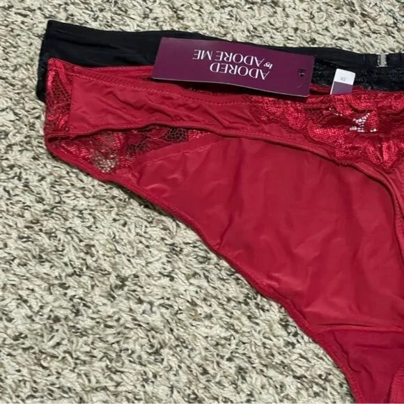 Adored by Adore Me Women’s Layla Thong Underwear, 2-Pack Size 3X | New - Picture 7 of 9